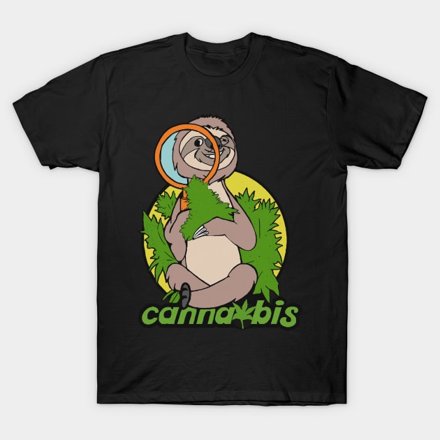 sloth Cannabis funny T-Shirt by Store -smitch